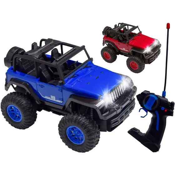 Auto A Radio Control Remoto 4x4 Camioneta Juguete Carga Usb Color Azul