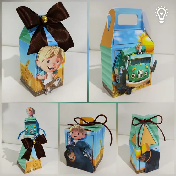Kit Personalizado 10 Caixinhas Festa Aniversário Zé Coleta
