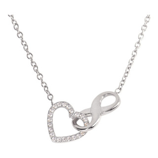 Collar Mujer Corazón Infinito Zirconias Novia Luckyly Color Plata Collar Mujer Corazón Infinito Zirconias Novia Luckyly Color Plata