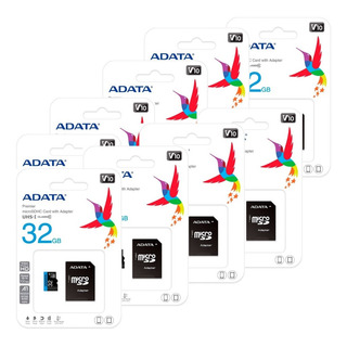 Kit 10 Tarjeta De Memoria 32gb Adata Ausdh32guicl10a1-ra1 Kit 10 Tarjeta De Memoria 32gb Adata Ausdh32guicl10a1-ra1