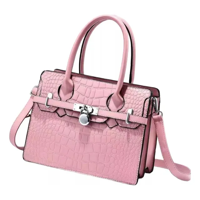 Cartera Importada Mujer Carrie Candado Herrajes Metálicos