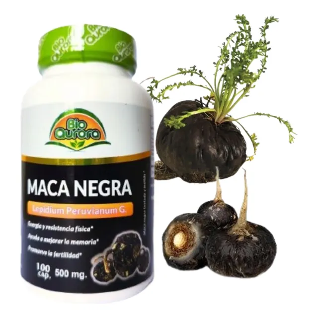 Pack 2 Frascos Maca Negra 200 Cápsulas X 500 Mg. Original