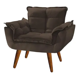 Poltrona Decorativa Opala ConfortĂĄvel Suede Porto Decor Cor Marrom Poltrona Decorativa Opala ConfortĂĄvel Suede Porto Decor Cor Marrom