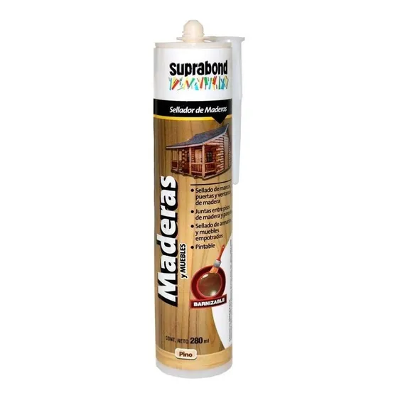 Sellador Acrílico Pintable Madera Nogal Suprabond X 280ml