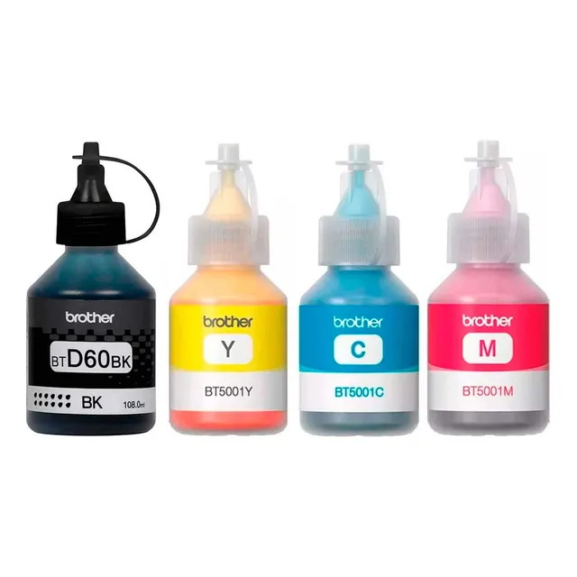 Kit De 4 Tintas Brother Btd60bk,bt5001c,bt5001m & Bt5001y Tinta Multicolor