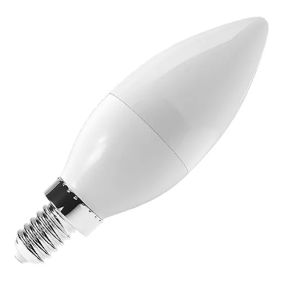 Lâmpada Vela Led Leitosa E14+e27 6w 6000k 127/220v Luminatti 127/220V
