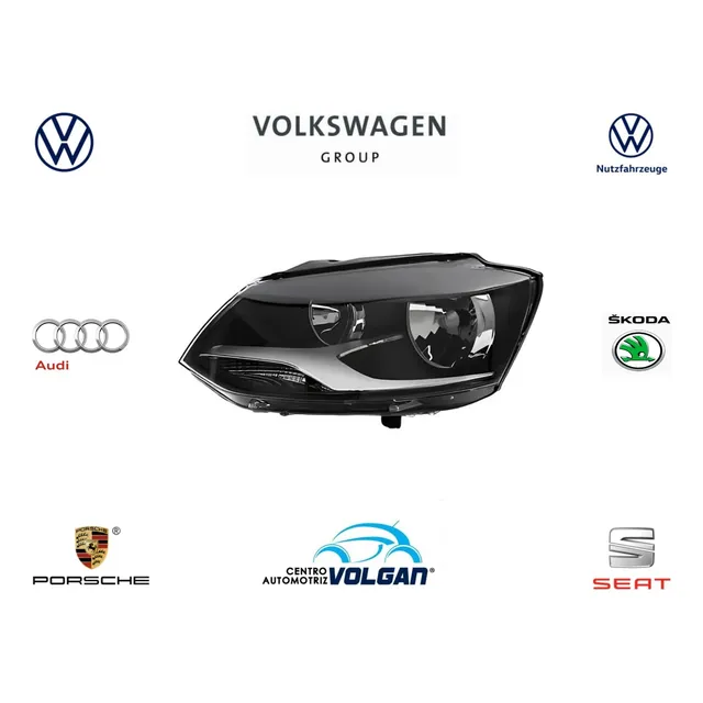 Faro Izq Doble Fdo Oscuro Vw Fox 11-14 Spacefox 11-14 Orig