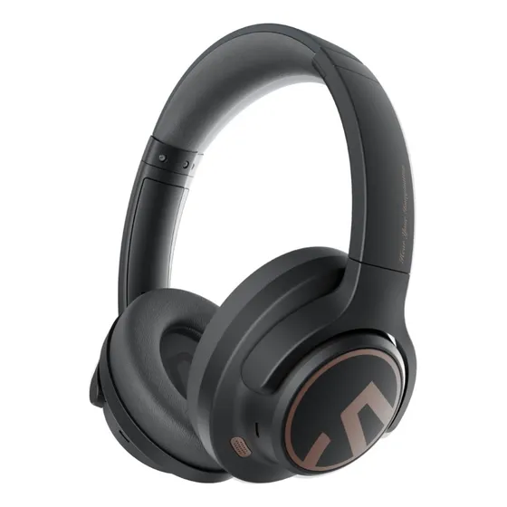 Audífonos Soundpeats Space Inalámbricos (anc, De Diadema) Color Negro Luz Negro