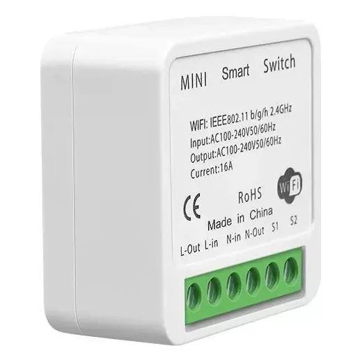 Interruptor Relé Inteligente Switch Wifi Smart Domotica 16a Color Blanco