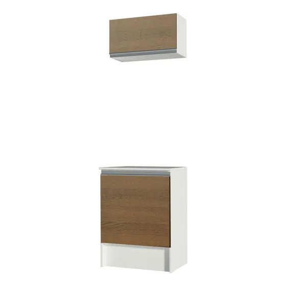 Cocina Integral Completa Modular Madesa Topazio 60cm Mm Color Blanco/Marrón