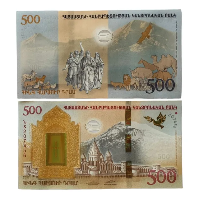 Billetes Mundiales : Armenia 500 Dram Año 2017 Arca De Noe