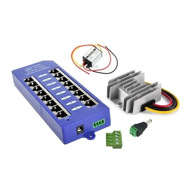 Kit Switch Poe Gigabit 8 Puertos Ubiquiti Mikrotik Solar