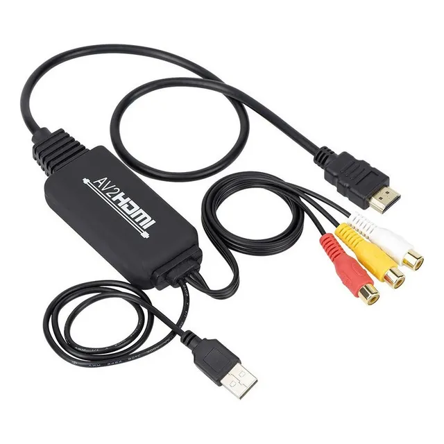 Convertidor De Rca A Hdmi Para Pc,xbox,tv,dvd Hembra A Macho