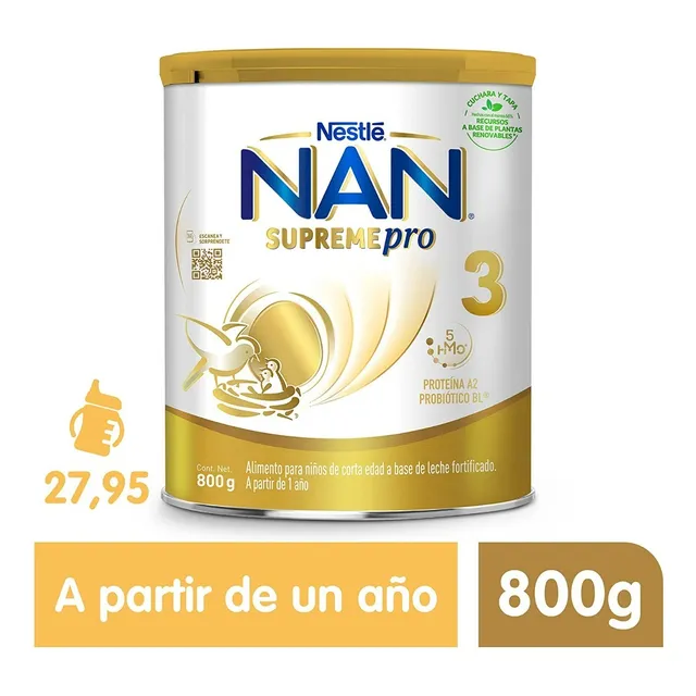 Fórmula Infantil Nan 3 Supreme 800g Sabor Regular