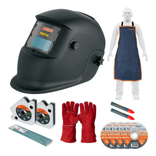 Careta Electrónica P/soldar C/ Escuadras Y Kit De Protección Careta Electrónica P/soldar C/ Escuadras Y Kit De Protección