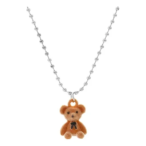 Collar Con Colgante De Oso De Peluche
