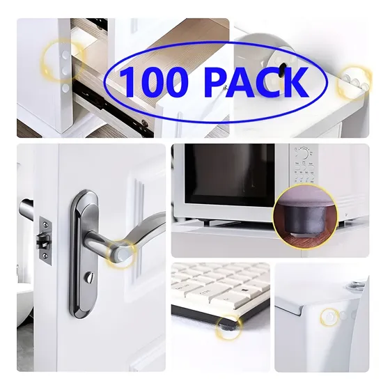 Protector Pared Muebles Tope Puerta Silicona Antigolpe Pack