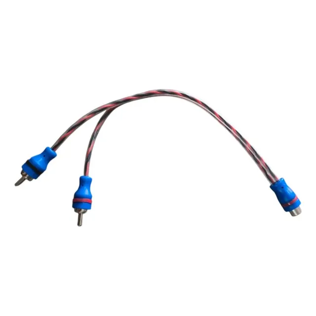 Cable Y Black Hawk Para Amplificador 2machos 1hembra