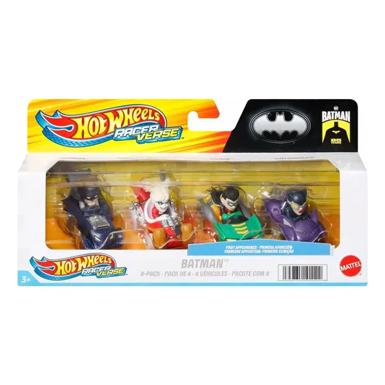 Hot Wheels Racer Verse Batman Harley Robin Catwoman Exclusiv Color Negro