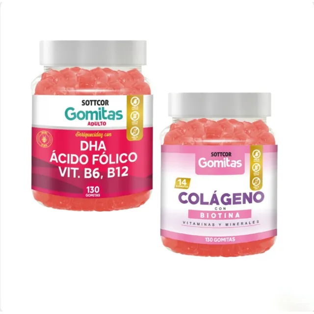 Colageno Con Biotina + Dha Acido Folico Sottcor X2
