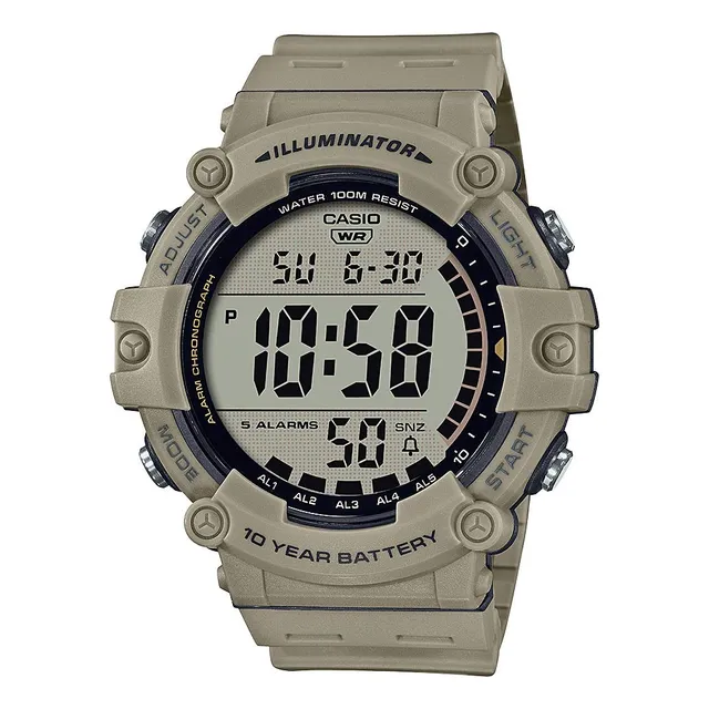 Reloj Casio Ae-1500wh Original Wr100m 5 Alarmas Dual Time