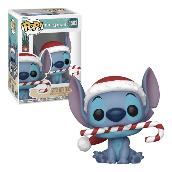 Stitch Navideño Con Caramelo Funko Pop 1502 Lilo Y Stitch