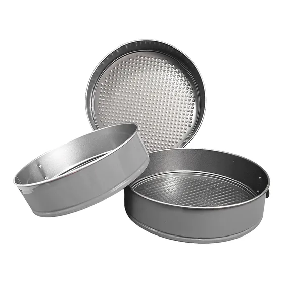 X3 Moldes De Torta Tortera Desmontable Desarmable Alta Diametros 24/26/28cm Antiadherente En Caja De Bz3 Color Negro