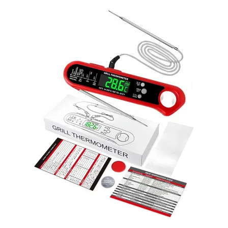 Termómetro Digital De Carne De Doble Sonda Alarma