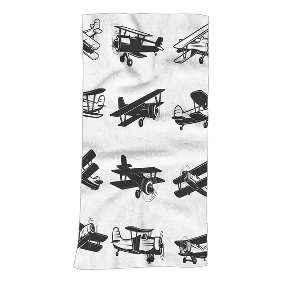 Swono Toalla Mano Algodon Diseño Avion Icono Vintage Comoda