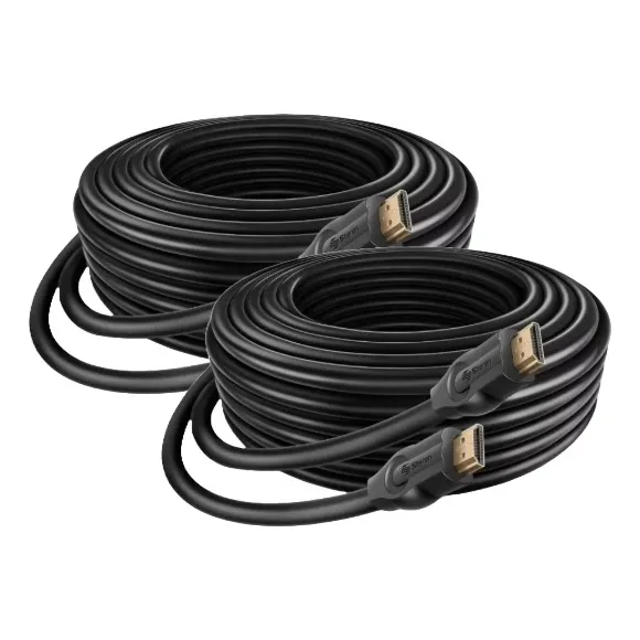 Cable Full Hdmi Hd Recubrimiento Con Pvc 20 M 2pza Negro