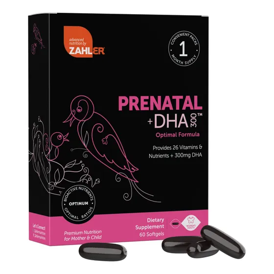 Complemente La Vitamina Zahler Prenatal Con Dha Y Folato 60