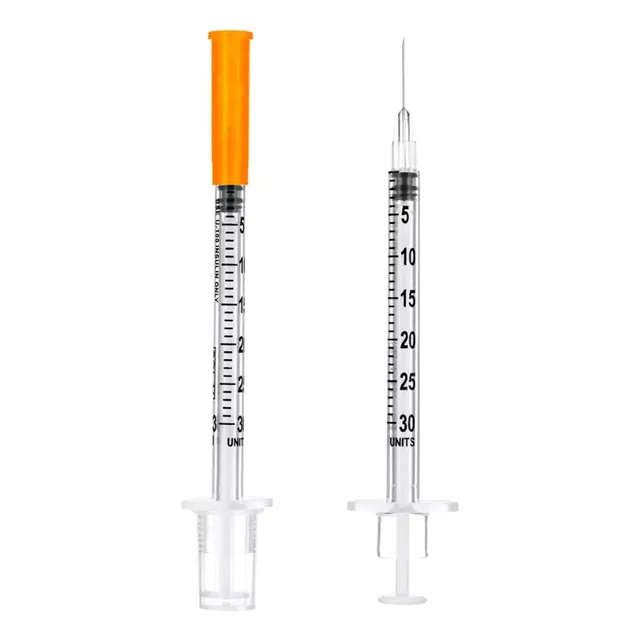 Seringa Insulina 0,3ml Agulha Fixa Ultrafina 0,25mmx6mm