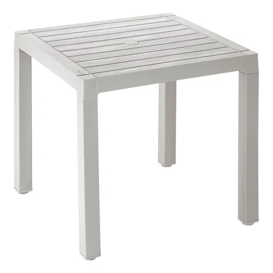 Mesa Plastico Terraza Exterior Gris 75x75x73cms Rimax 