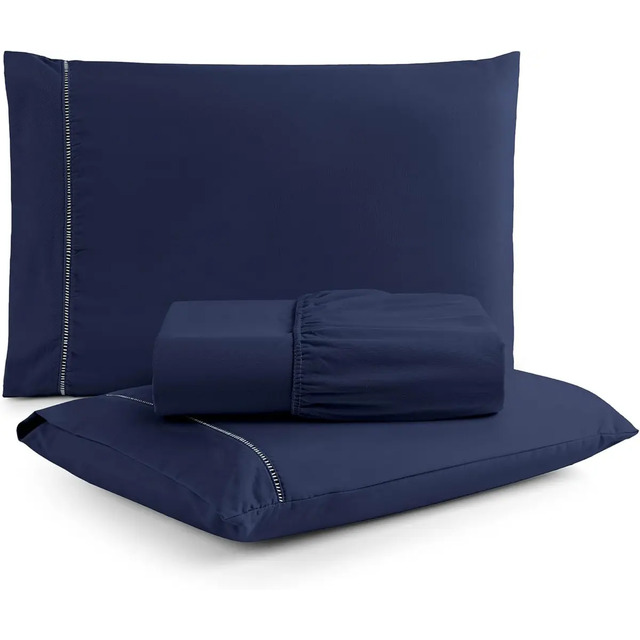 Jogo De Lençol Cama Queen 3 Peças Micropercal 400 Fios 2 Fronhas Em Ponto