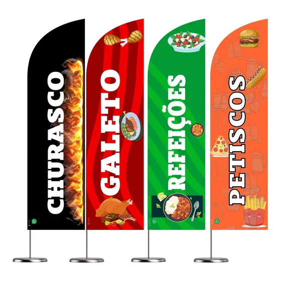 Haste Para Wind Banner 3m Metros + Manual De Montagem
