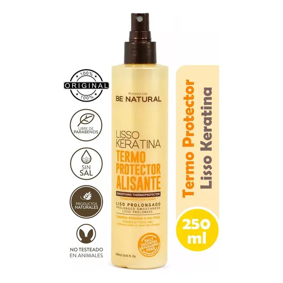 Termo Protector Alisante Lisso Keratina Sin Sal Be Natural