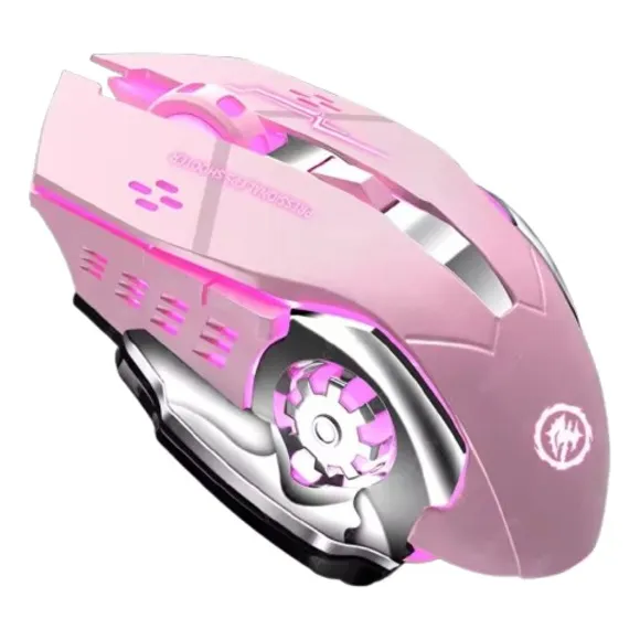 Mouse Inalámbrico Recargable Gamer Rgb
