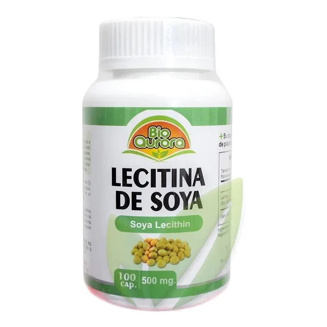 Lecitina De Soya 100 Cápsulas 500mg Bioaurora