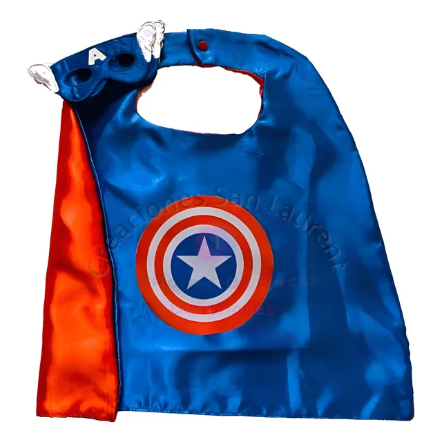 Disfraz Capa Y Antifaz Superheroes Niños Y Niñas