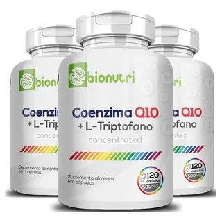 3x Coenzima Q10 + L-triptofano Ubiquinol Pura 500mg 360 CĂĄp 3x Coenzima Q10 + L-triptofano Ubiquinol Pura 500mg 360 CĂĄp