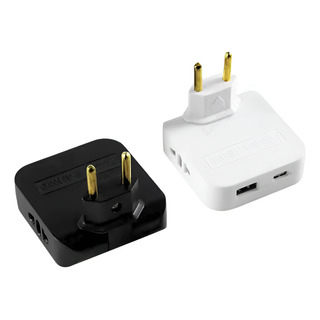 Adaptador T Dobrável Usb Tomada 10a 04 Entradas Adaptador T Dobrável Usb Tomada 10a 04 Entradas
