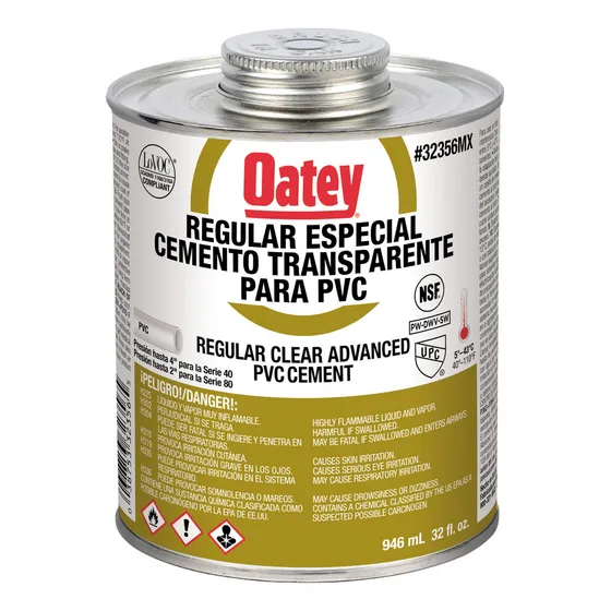 Cemento Para Pvc 946 Ml Transparente Oatey