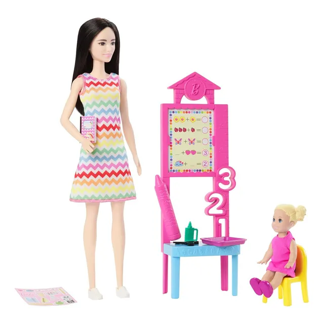 Muñeca Barbie Profesiones Maestra Con Alumna