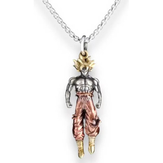 Collar De Goku Super Saiyajin Dragon Ball Con Cadena Metal Naranja Collar De Goku Super Saiyajin Dragon Ball Con Cadena Metal Naranja