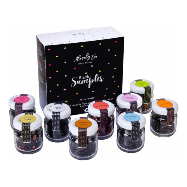 Heredia Hebras Black Sampler Kit Surtido 9 Blends Lovely Tea