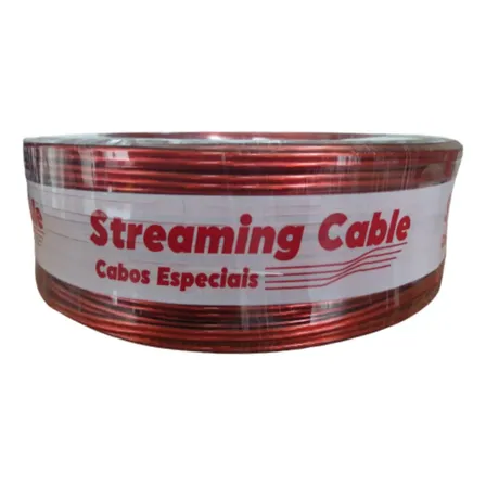 Fio Paralelo Bicolor Verm/pt Som Polarizado 2x0,75mm 50mts