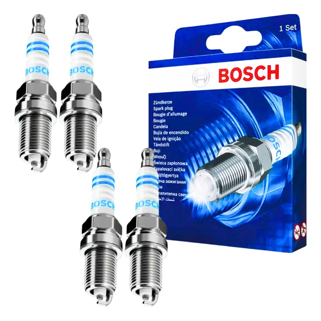 Jogo Velas Fox Gol Saveiro G4 G5 G6 G7 1.0 1.6 8v Flex Bosch