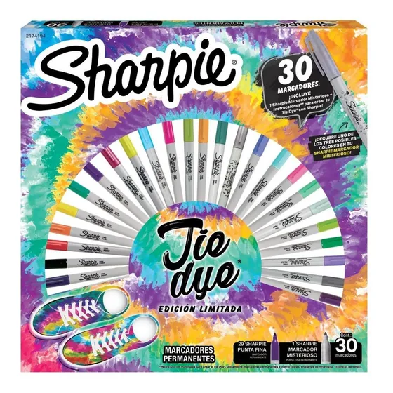 Ruleta 30 Marcadores Sharpie Tie Dye Con Marcador Misterioso