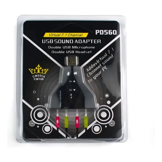 Tarjeta Sonido 7.1 Usb Virtual 3d Tipo Pendrive Doble Audio