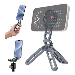 Tripé Magnético Dobrável Para Telefone Com Bolso Compatível Tripé Magnético Dobrável Para Telefone Com Bolso Compatível